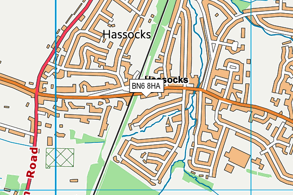 BN6 8HA map - OS VectorMap District (Ordnance Survey) BN6 8HA map - OS VectorMap District (Ordnance Survey)