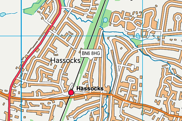 BN6 8HG map - OS VectorMap District (Ordnance Survey) BN6 8HG map - OS VectorMap District (Ordnance Survey)