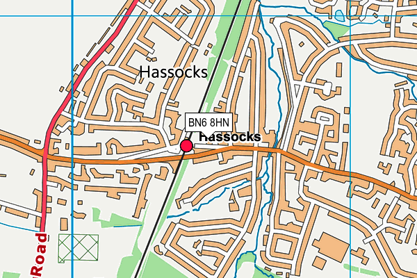 BN6 8HN map - OS VectorMap District (Ordnance Survey) BN6 8HN map - OS VectorMap District (Ordnance Survey)