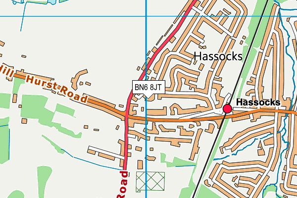 BN6 8JT map - OS VectorMap District (Ordnance Survey) BN6 8JT map - OS VectorMap District (Ordnance Survey)