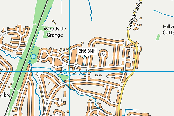 BN6 8NH map - OS VectorMap District (Ordnance Survey) BN6 8NH map - OS VectorMap District (Ordnance Survey)