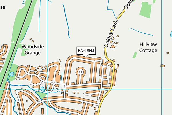 BN6 8NJ map - OS VectorMap District (Ordnance Survey) BN6 8NJ map - OS VectorMap District (Ordnance Survey)