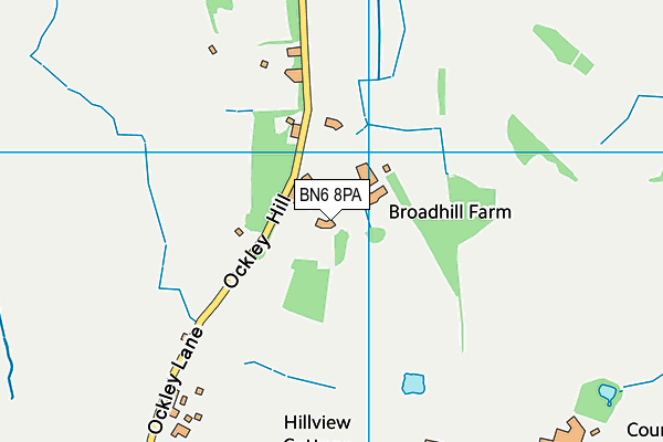 BN6 8PA map - OS VectorMap District (Ordnance Survey)