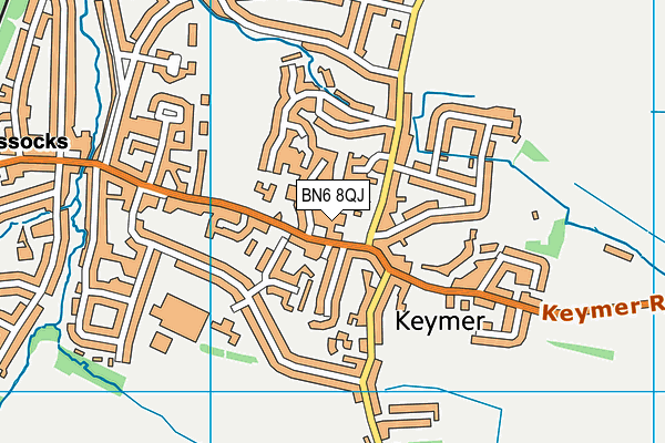 BN6 8QJ map - OS VectorMap District (Ordnance Survey) BN6 8QJ map - OS VectorMap District (Ordnance Survey)