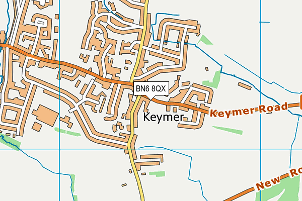 BN6 8QX map - OS VectorMap District (Ordnance Survey) BN6 8QX map - OS VectorMap District (Ordnance Survey)