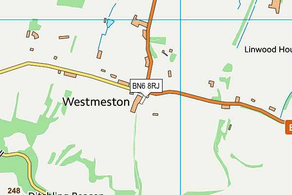 BN6 8RJ map - OS VectorMap District (Ordnance Survey)