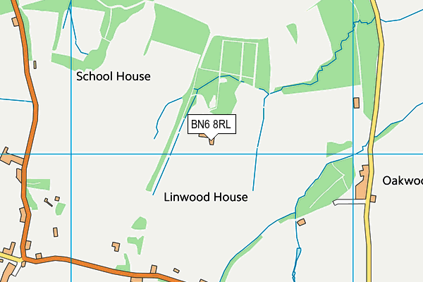 BN6 8RL map - OS VectorMap District (Ordnance Survey) BN6 8RL map - OS VectorMap District (Ordnance Survey)