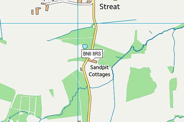 BN6 8RS map - OS VectorMap District (Ordnance Survey) BN6 8RS map - OS VectorMap District (Ordnance Survey)