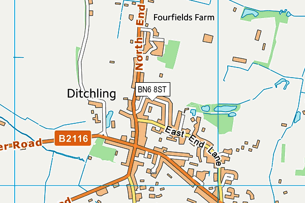 BN6 8ST map - OS VectorMap District (Ordnance Survey) BN6 8ST map - OS VectorMap District (Ordnance Survey)