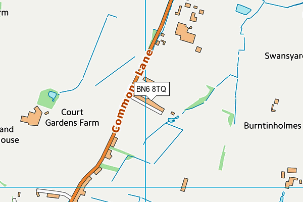 BN6 8TQ map - OS VectorMap District (Ordnance Survey) BN6 8TQ map - OS VectorMap District (Ordnance Survey)