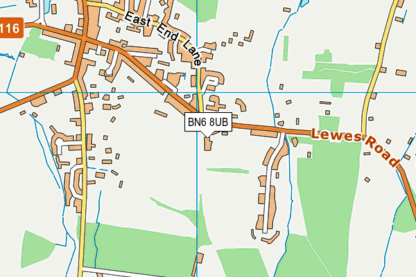 BN6 8UB map - OS VectorMap District (Ordnance Survey) BN6 8UB map - OS VectorMap District (Ordnance Survey)