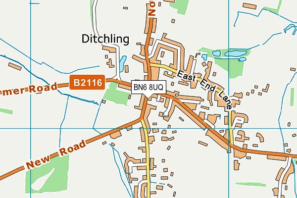 BN6 8UQ map - OS VectorMap District (Ordnance Survey) BN6 8UQ map - OS VectorMap District (Ordnance Survey)