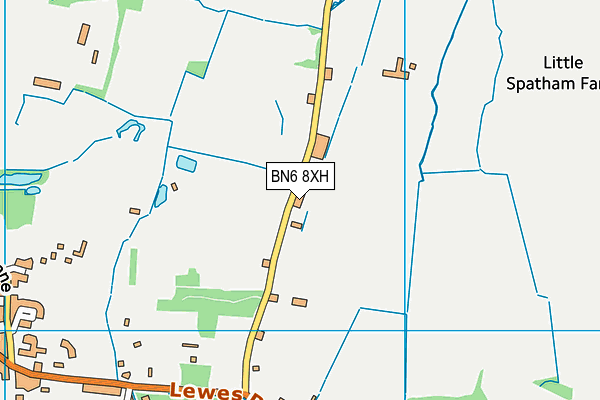 BN6 8XH map - OS VectorMap District (Ordnance Survey) BN6 8XH map - OS VectorMap District (Ordnance Survey)