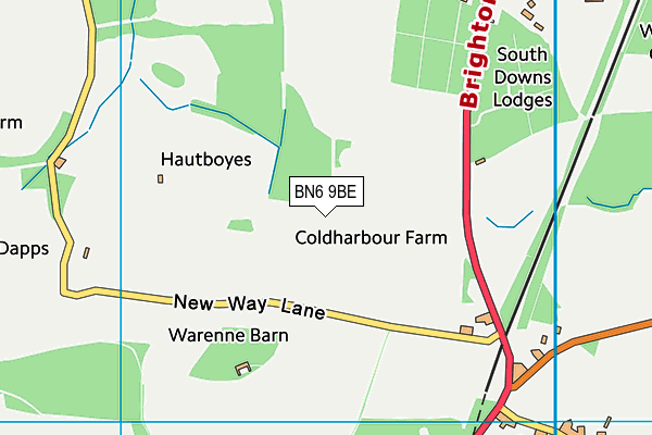 BN6 9BE map - OS VectorMap District (Ordnance Survey) BN6 9BE map - OS VectorMap District (Ordnance Survey)