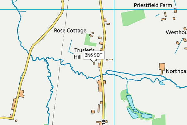 BN6 9DT map - OS VectorMap District (Ordnance Survey) BN6 9DT map - OS VectorMap District (Ordnance Survey)