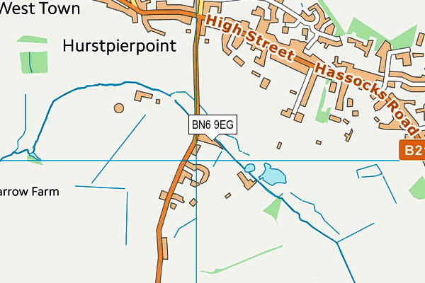 BN6 9EG map - OS VectorMap District (Ordnance Survey) BN6 9EG map - OS VectorMap District (Ordnance Survey)