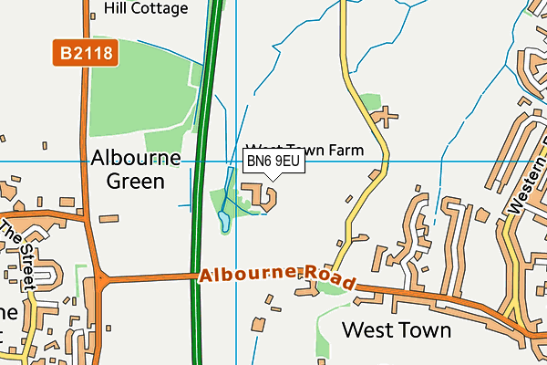 BN6 9EU map - OS VectorMap District (Ordnance Survey) BN6 9EU map - OS VectorMap District (Ordnance Survey)