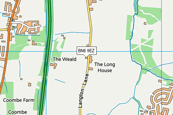 BN6 9EZ map - OS VectorMap District (Ordnance Survey) BN6 9EZ map - OS VectorMap District (Ordnance Survey)