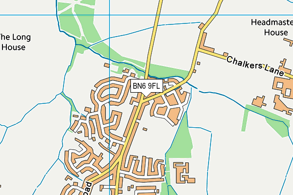 BN6 9FL map - OS VectorMap District (Ordnance Survey) BN6 9FL map - OS VectorMap District (Ordnance Survey)
