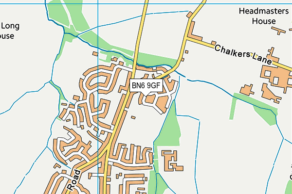 BN6 9GF map - OS VectorMap District (Ordnance Survey) BN6 9GF map - OS VectorMap District (Ordnance Survey)
