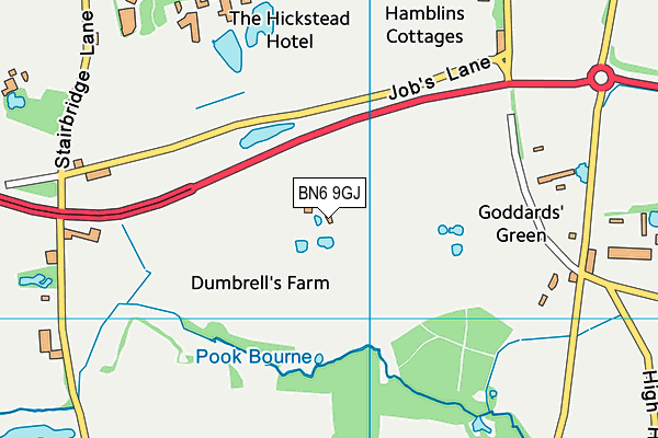 BN6 9GJ map - OS VectorMap District (Ordnance Survey) BN6 9GJ map - OS VectorMap District (Ordnance Survey)