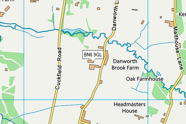 BN6 9GL map - OS VectorMap District (Ordnance Survey)