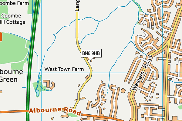 BN6 9HB map - OS VectorMap District (Ordnance Survey) BN6 9HB map - OS VectorMap District (Ordnance Survey)