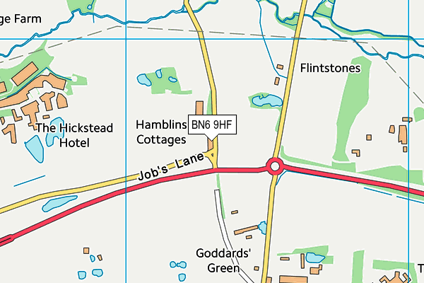 BN6 9HF map - OS VectorMap District (Ordnance Survey) BN6 9HF map - OS VectorMap District (Ordnance Survey)