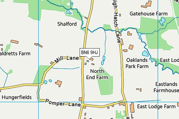 BN6 9HJ map - OS VectorMap District (Ordnance Survey)