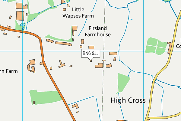 BN6 9JJ map - OS VectorMap District (Ordnance Survey)