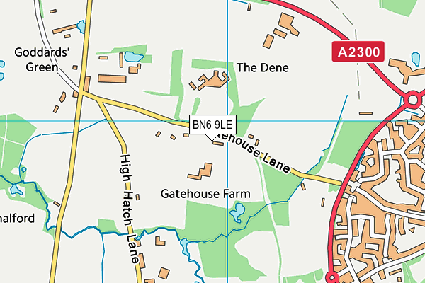 BN6 9LE map - OS VectorMap District (Ordnance Survey) BN6 9LE map - OS VectorMap District (Ordnance Survey)
