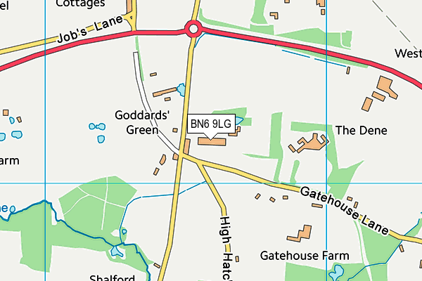 BN6 9LG map - OS VectorMap District (Ordnance Survey) BN6 9LG map - OS VectorMap District (Ordnance Survey)