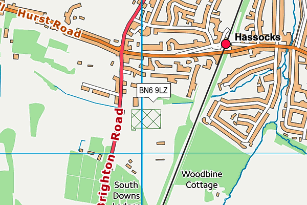 BN6 9LZ map - OS VectorMap District (Ordnance Survey) BN6 9LZ map - OS VectorMap District (Ordnance Survey)