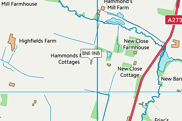 BN6 9NB map - OS VectorMap District (Ordnance Survey) BN6 9NB map - OS VectorMap District (Ordnance Survey)