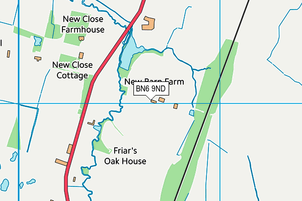 BN6 9ND map - OS VectorMap District (Ordnance Survey) BN6 9ND map - OS VectorMap District (Ordnance Survey)
