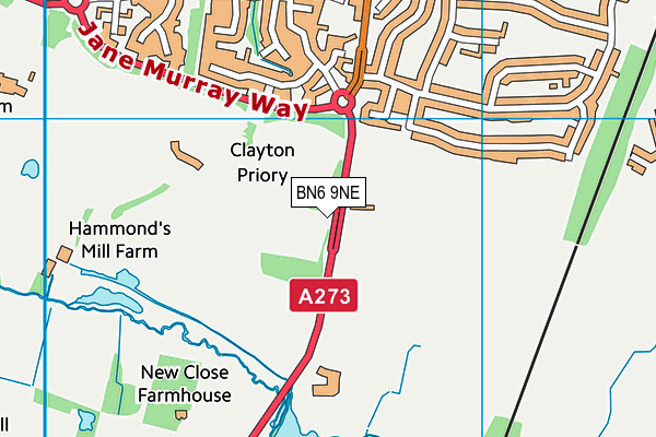 BN6 9NE map - OS VectorMap District (Ordnance Survey) BN6 9NE map - OS VectorMap District (Ordnance Survey)