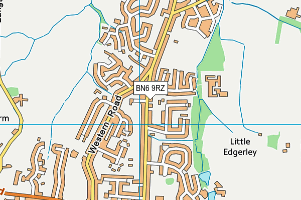 BN6 9RZ map - OS VectorMap District (Ordnance Survey) BN6 9RZ map - OS VectorMap District (Ordnance Survey)