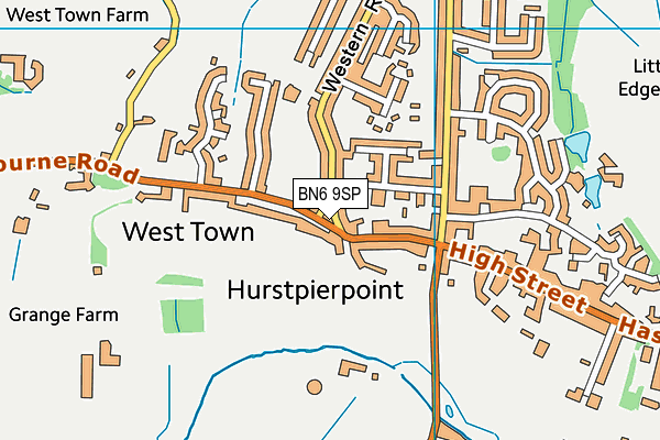 BN6 9SP map - OS VectorMap District (Ordnance Survey) BN6 9SP map - OS VectorMap District (Ordnance Survey)
