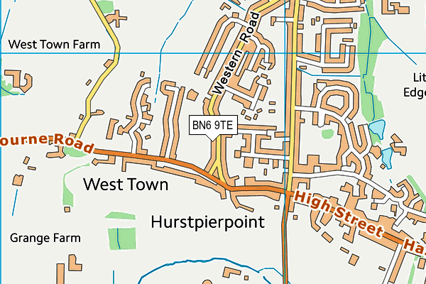 BN6 9TE map - OS VectorMap District (Ordnance Survey) BN6 9TE map - OS VectorMap District (Ordnance Survey)
