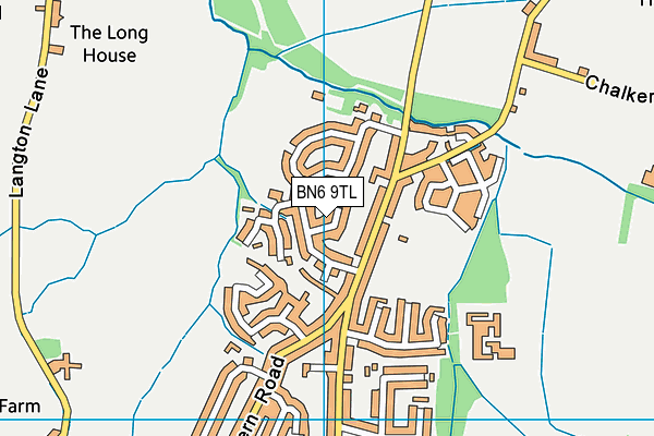 BN6 9TL map - OS VectorMap District (Ordnance Survey) BN6 9TL map - OS VectorMap District (Ordnance Survey)