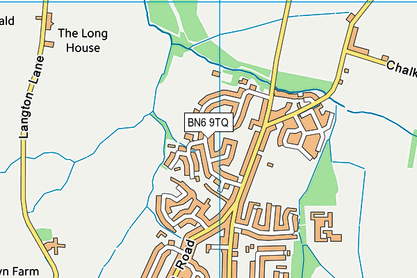 BN6 9TQ map - OS VectorMap District (Ordnance Survey) BN6 9TQ map - OS VectorMap District (Ordnance Survey)