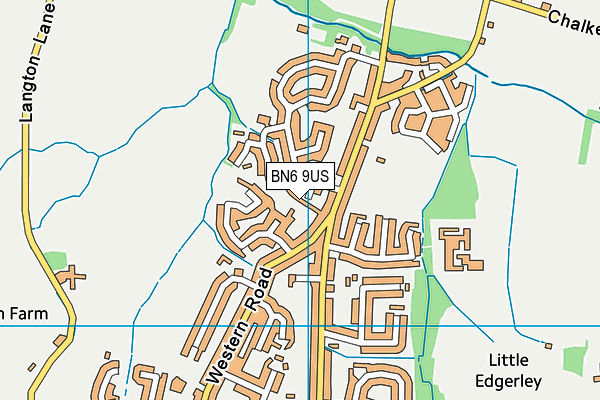 BN6 9US map - OS VectorMap District (Ordnance Survey) BN6 9US map - OS VectorMap District (Ordnance Survey)