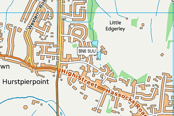 BN6 9UU map - OS VectorMap District (Ordnance Survey) BN6 9UU map - OS VectorMap District (Ordnance Survey)