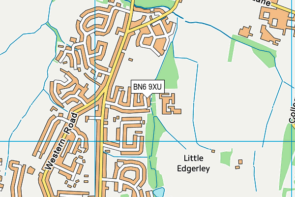 BN6 9XU map - OS VectorMap District (Ordnance Survey) BN6 9XU map - OS VectorMap District (Ordnance Survey)