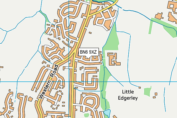 BN6 9XZ map - OS VectorMap District (Ordnance Survey) BN6 9XZ map - OS VectorMap District (Ordnance Survey)