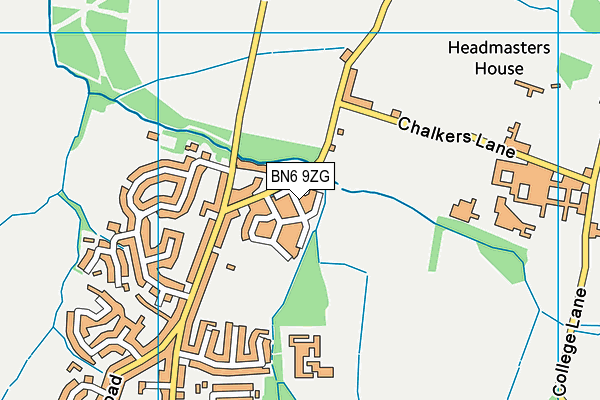 BN6 9ZG map - OS VectorMap District (Ordnance Survey) BN6 9ZG map - OS VectorMap District (Ordnance Survey)