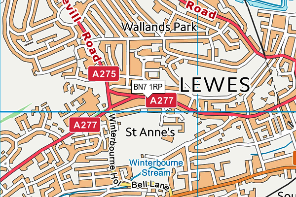 BN7 1RP map - OS VectorMap District (Ordnance Survey) BN7 1RP map - OS VectorMap District (Ordnance Survey)
