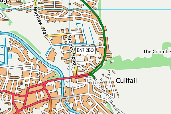 BN7 2BQ map - OS VectorMap District (Ordnance Survey) BN7 2BQ map - OS VectorMap District (Ordnance Survey)
