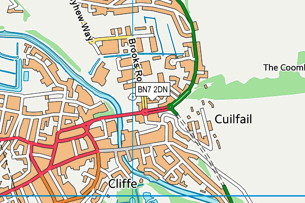 BN7 2DN map - OS VectorMap District (Ordnance Survey) BN7 2DN map - OS VectorMap District (Ordnance Survey)