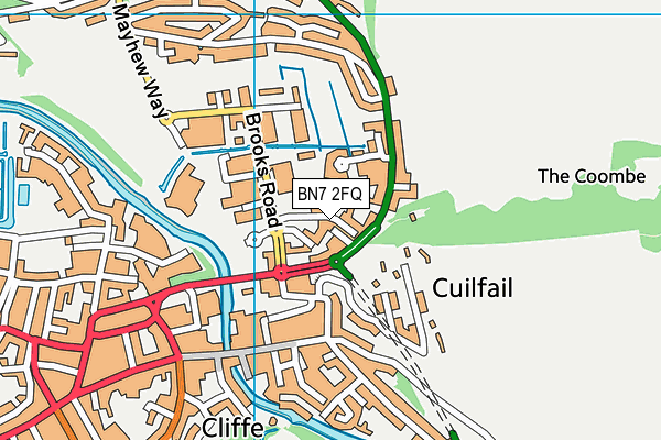 BN7 2FQ map - OS VectorMap District (Ordnance Survey) BN7 2FQ map - OS VectorMap District (Ordnance Survey)